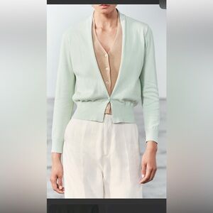 Zara double fabric knit cardigan